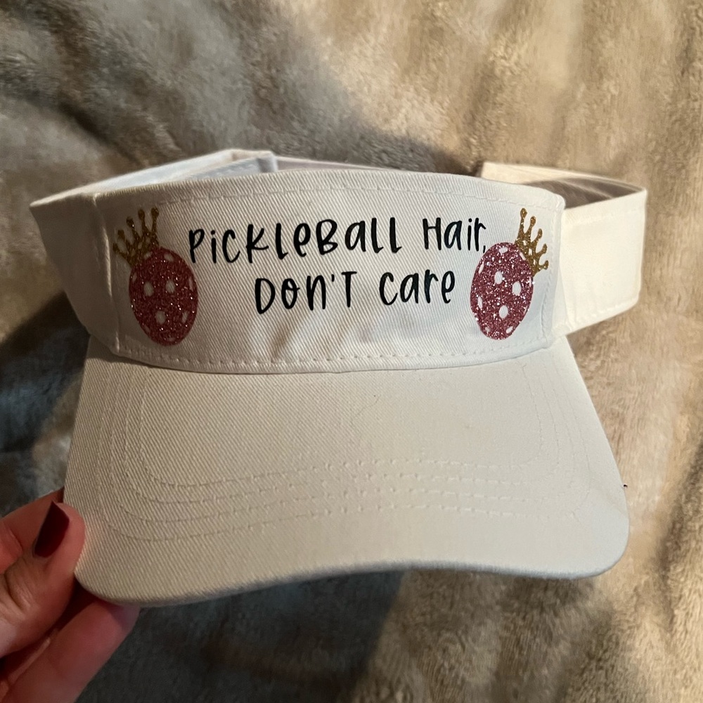 White Pickleball Hair Don’t Care Visor